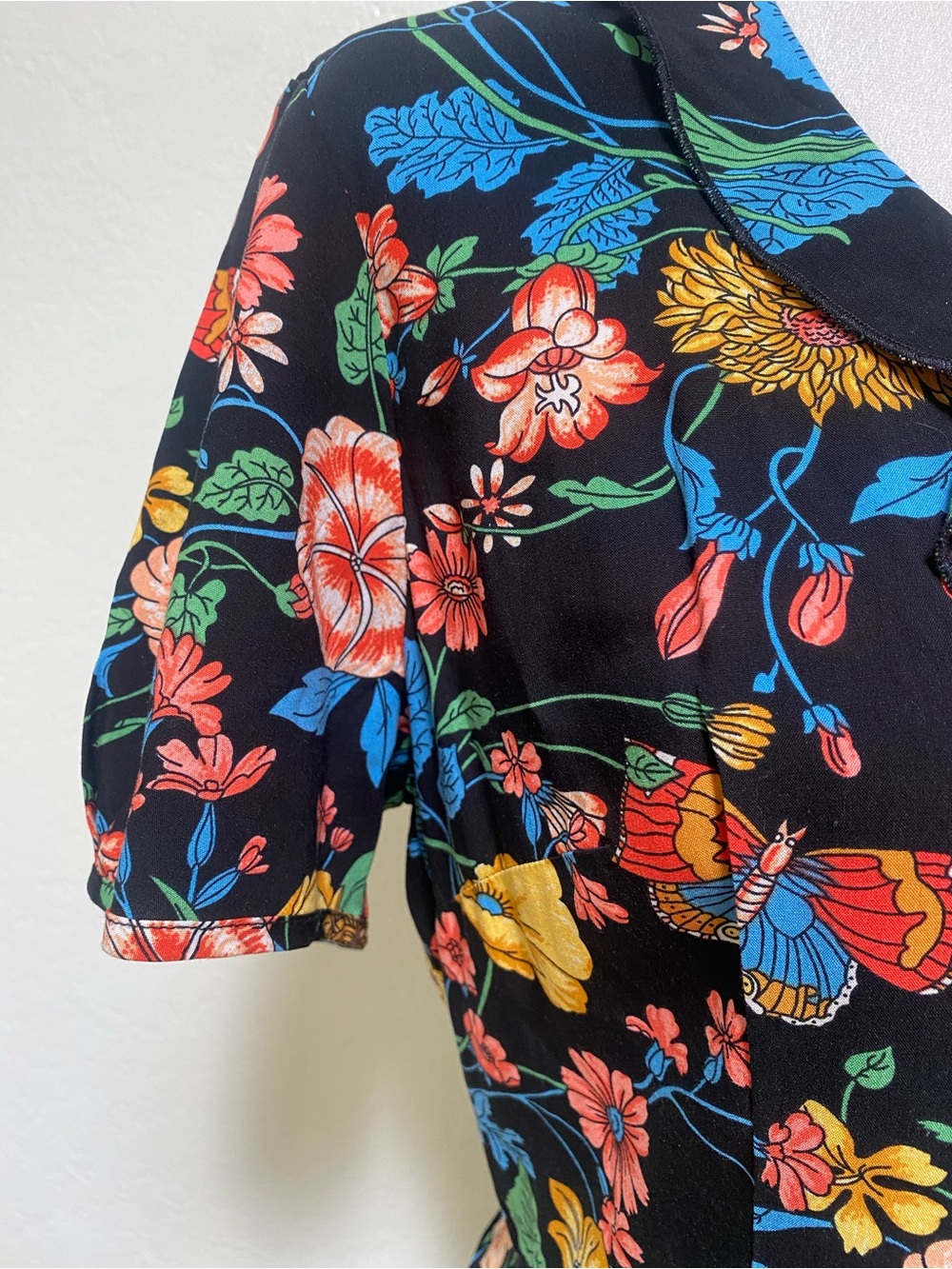 Maeve Anthropologie Bloedel Floral Midi Dress US 8P Pockets Side Zip - Picture 5 of 16